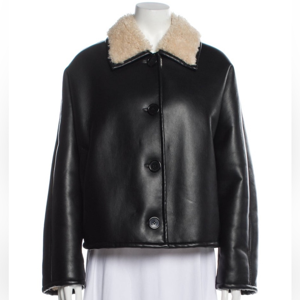 Stand Studio Black Jacket with Cream Lining